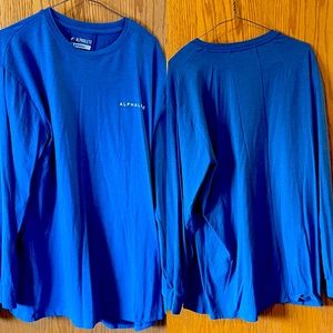 Blue long sleeve shirt performance fit. Alphalete XL
